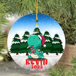 Personalized Dinosaur Christmas 2022 Ornament Perfect And Unique Gifts For Family On Christmas