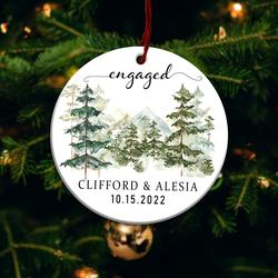 Personalized Engagement Gift Announcement Couples Ornament Perfect And Unique Gifts For Family On Christmas