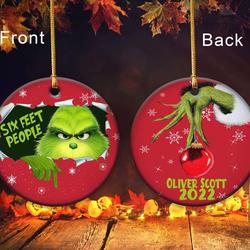 Personalized Funny Santa Christmas The Grinch Ornamnet Perfect And Unique Gifts For Family On Christmas