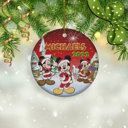 Personalized Mickey Mouse Christmas Ornament Perfect And Unique Gifts For Family On Christmas