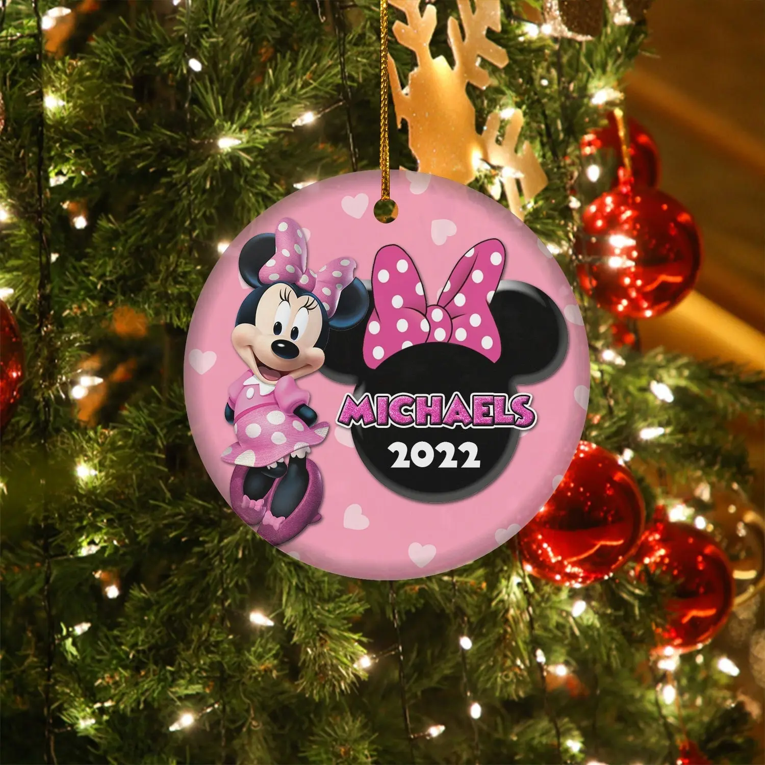 Personalized Minnie Mouse Customized Ornament Perfect And Unique Gifts For Family On Christmas