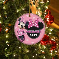Personalized Minnie Mouse Customized Ornament Perfect And Unique Gifts For Family On Christmas