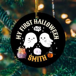 Personalized My First Halloween Boo Ornament Perfect And Unique Gifts For Family On Christmas
