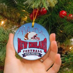Personalized New England American Football Christmas Ornament Perfect And Unique Gifts For Family On Christmas