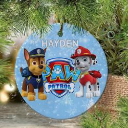 Personalized Paw Patrol Christmas Ceramic Ornament Perfect And Unique Gifts For Family On Christmas