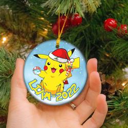 Personalized Pikachu Pokemon Christmas Ornament Perfect And Unique Gifts For Family On Christmas