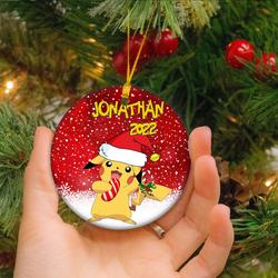 Personalized Pokemon Pikachu Customized Ornament Perfect And Unique Gifts For Family On Christmas