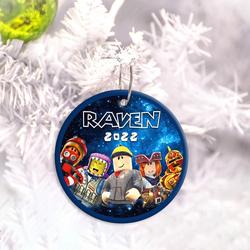 Personalized Roblox Christmas Ornament Perfect And Unique Gifts For Family On Christmas Holiday