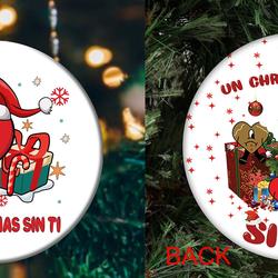 Personalized Un Vareno Sin Ti Bad Bunny Christmas Couple Ornament Perfect And Unique Gifts For Family On Christmas
