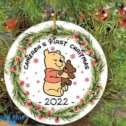 Personalized Winnie Pooh Kids Disney Baby s First Christmas Ornament Perfect And Unique Gifts For Family On Christmas