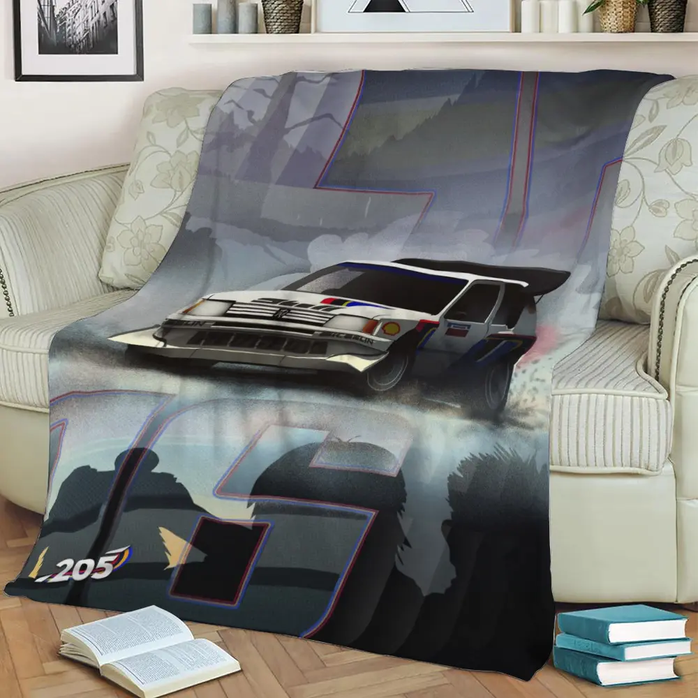 Peugeot 205 T16 Fleece Throw Blanket Meaningful Gift For Halloween Christmas