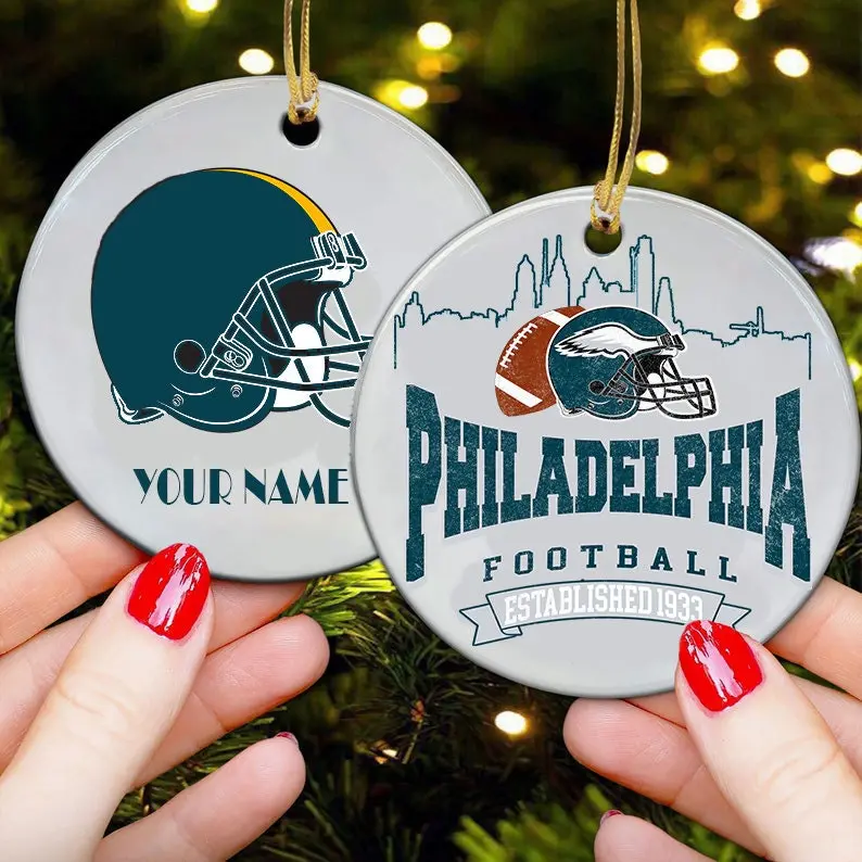 Philadelphia Football American Chritmas Dad Ornament Perfect And Unique Gifts For Family On Christmas
