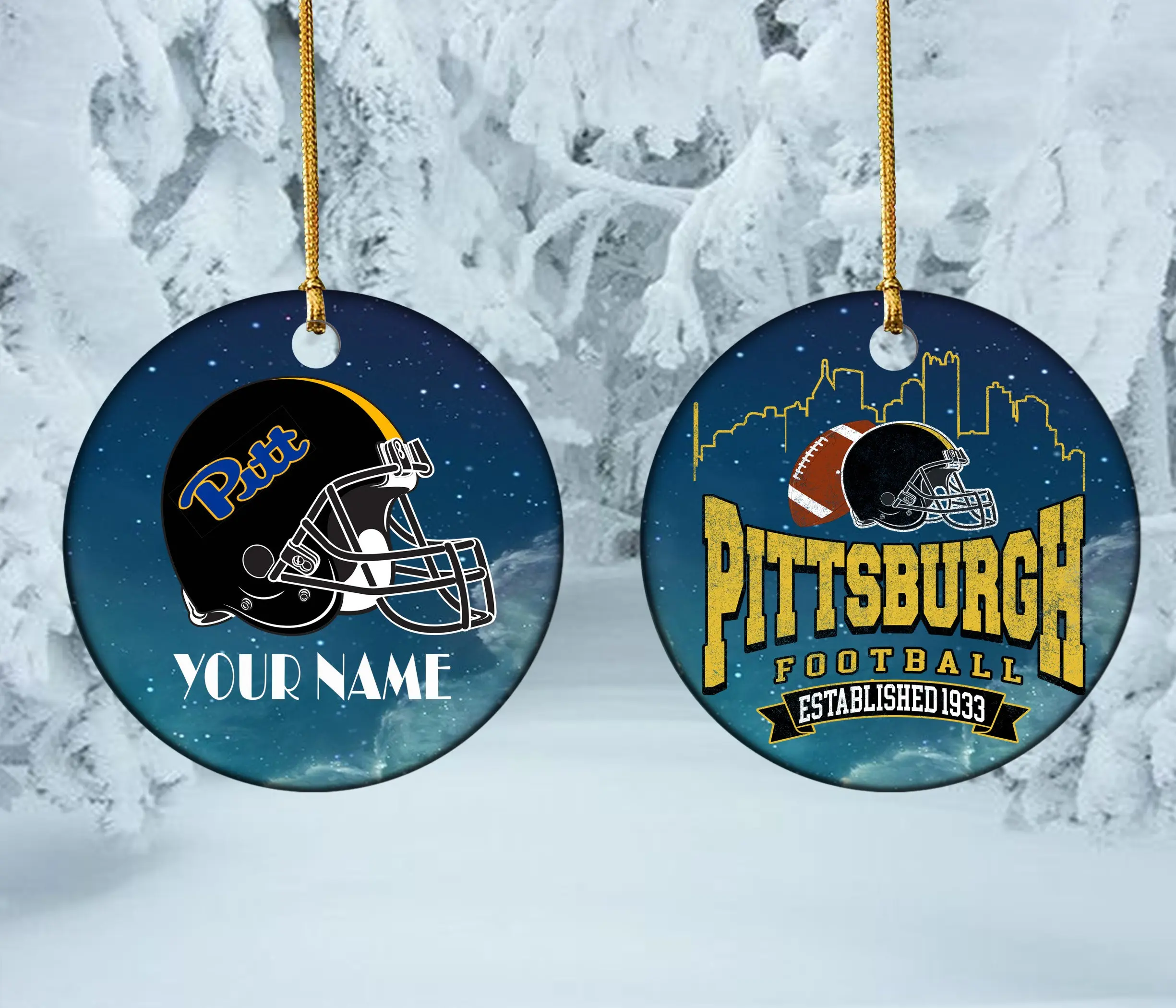 Philadelphia Game Day PittsBurgh Football Chritmas Ornament Perfect And Unique Gifts For Family On Christmas