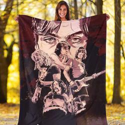 Pink Floyd Fleece Blanket Meaningful Gift For Halloween Christmas Band Drawing Art Premium