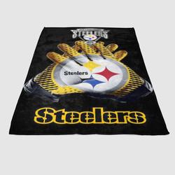 Pittsburgh Steelers Football Soft Fleece Blanket Meaningful Gift For Halloween Christmas