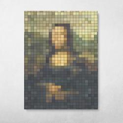 Pixel Mona Lisa Wall Art Canvas Meaning Gift For Birthday Christmas