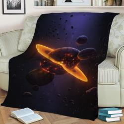 Planet Z Fleece Throw Blanket Meaningful Gift For Halloween Christmas