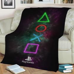 Playstation Buttons Fleece Throw Blanket Meaningful Gift For Halloween Christmas
