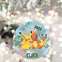 Pokemon Characters Christmas Pikachu Personalized 2022 Gift Ornament Perfect And Unique Gifts For Family On Christmas