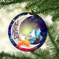 Pokemon Couple Latios Latias Love You To The Moon Galaxy Mica Circle Ornament Perfect Gifts For Family On Christmas