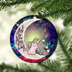 Pokemon Espeon Umbreon Love You To The Moon Galaxy Mica Circle Ornament Perfect Gifts For Family On Christmas