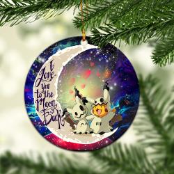 Pokemon Pikachu Horror 3 Love You To The Moon Galaxy Mica Circle Ornament Perfect Gifts For Family On Christmas