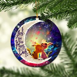 Pokemon Pikachu Horror Love You To The Moon Galaxy Mica Circle Ornament Perfect Gifts For Family On Christmas