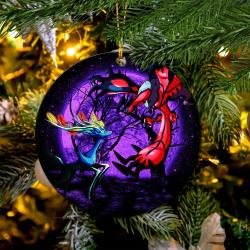 Pokemon X Y Yveltal And Xerneas Moonlight Mica Circle Ornament Perfect Gift For Holiday Perfect Gifts For Family On Christmas