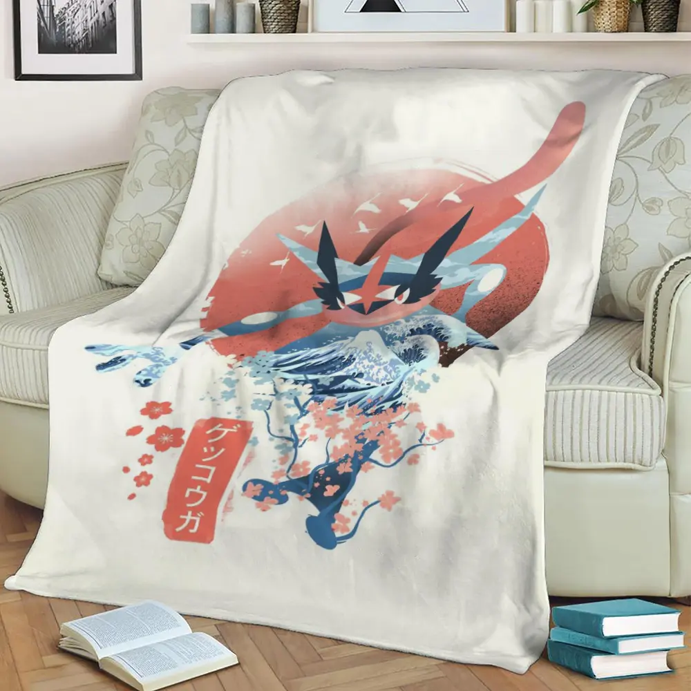 Pokiyo E Water Ninja Fleece Throw Blanket Meaningful Gift For Halloween Christmas