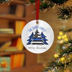 Police Support Back The Blue Christmas Ornament Perfect And Unique Gifts For Family On Christmas