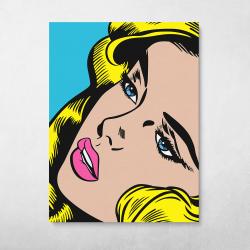Pop Art Comic Girl Wall Art Canvas Meaning Gift For Birthday Christmas