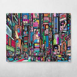 Pop Art Times Square Wall Art Canvas Meaning Gift For Birthday Christmas