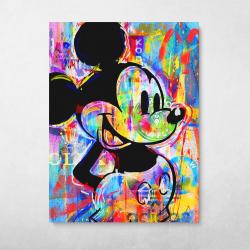 Pop Mickey Graffiti Wall Art Canvas Meaning Gift For Birthday Christmas