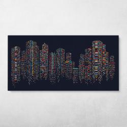 City Shapes Wall Art Canvas Meaning Gift For Birthday Christmas Halloween