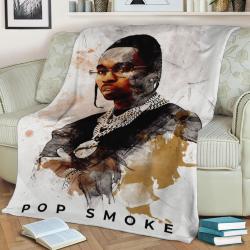 Pop Smoke American Rapper Fleece Throw Blanket Meaningful Gift For Halloween Christmas