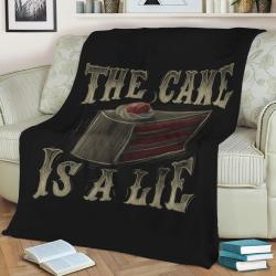 Portal The Cake Is A Lie Fleece Throw Blanket Meaningful Gift For Halloween Christmas