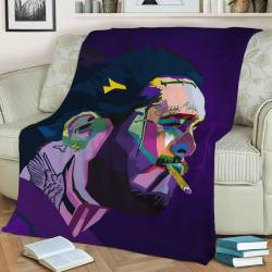 Post Malone Wpap Pop Art Fleece Throw Blanket Meaningful Gift For Halloween Christmas