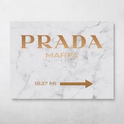 Prada Marfa (Light) Wall Art Canvas Meaning Gift For Birthday Christmas