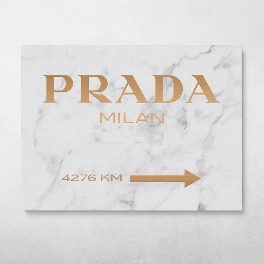Prada Milan (Light) Wall Art Canvas Meaning Gift For Birthday Christmas