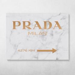 Prada Milan (Light) Wall Art Canvas Meaning Gift For Birthday Christmas