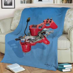 Press Start Playstation 3 Fleece Throw Blanket Meaningful Gift For Halloween Christmas