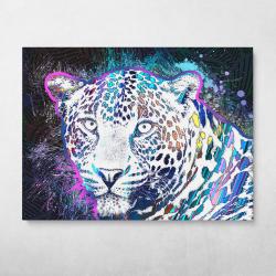 Prismatic Leopard Wall Art Canvas Meaning Gift For Birthday Christmas