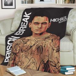 Prison Break Michael Fleece Throw Blanket Meaningful Gift For Halloween Christmas