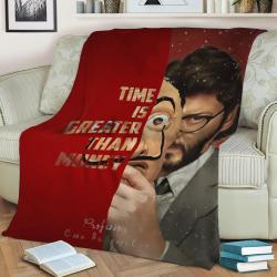 Professor Casa De Papel Fleece Throw Blanket Meaningful Gift For Halloween Christmas