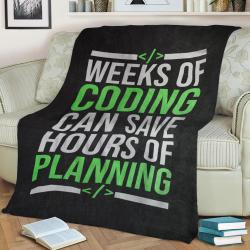 Programmer Funny Quote Fleece Throw Blanket Meaningful Gift For Halloween Christmas