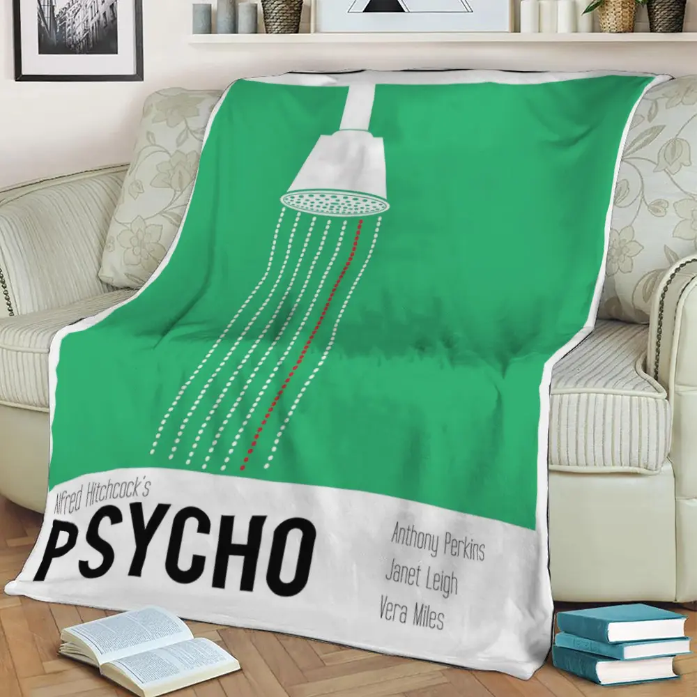 Psychco Minimal Artwork Fleece Throw Blanket Meaningful Gift For Halloween Christmas