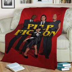 Pulp Fiction Group Txt Fleece Throw Blanket Meaningful Gift For Halloween Christmas