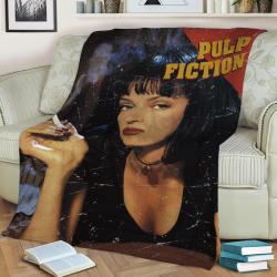 Pulp Fiction Uma Thurman Fleece Throw Blanket Meaningful Gift For Halloween Christmas