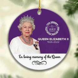 Queen Elizabeth II Memorial Ornament Perfect And Unique Gifts For Family On Christmas Holiday