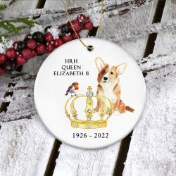 Queen Elizabeth II Royal Corgis Tribute Ornament Perfect And Unique Gifts For Family On Christmas